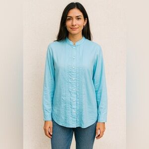 FRENCH Laundry Linen Button Down Top Size Medium